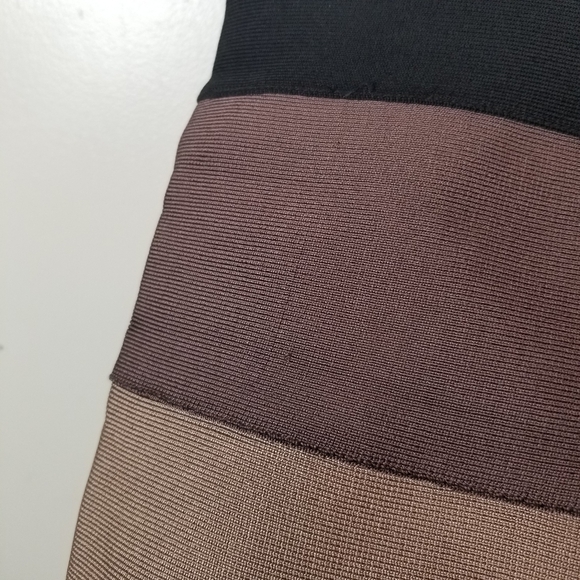 HERVE LEGER Multicolored Striped Bandage Dress Criss Cross Halter Neck US S - Picture 9 of 13